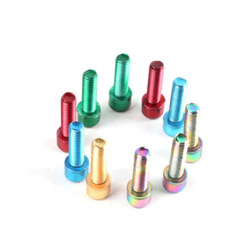 

6pcs Stainless Steel Stem Riser Screws Bolts Washer Bike Bicycle Stems Handlebar Mtb Parts Bike Accessories Outdoor Parts