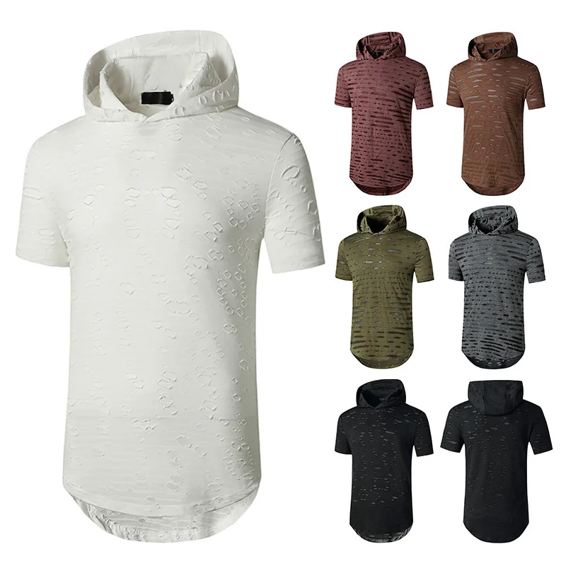 

Разорванными дурами и с капюшоном с круглым вырезом футболка с длинными рукавами для девочек однотонная Цвет, светящиеся в темноте, для под...