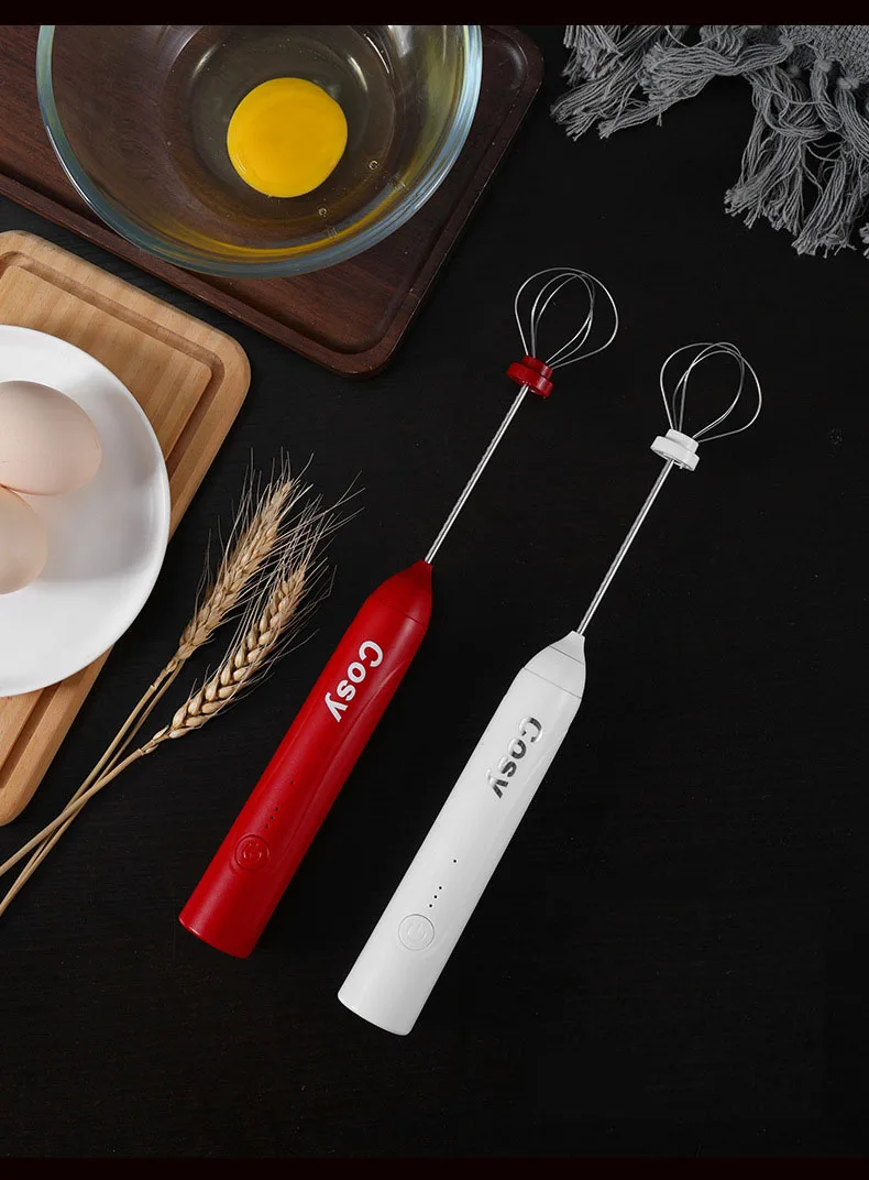 

3-Speeds Electric Eggs Beater Whisk Stirrer Coffee Milk Drink Frother Foamer Mixer USB Rechargeable Handheld Food Blender Whisk