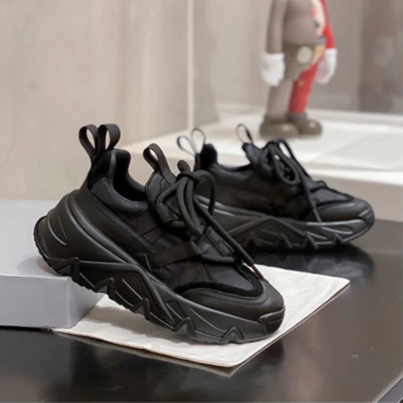 

2021 Inner Height Increase Women Sneakers Platform Lace-Up Breathable Platform Shoes Casual High-quality Women Vulcanized Shoes