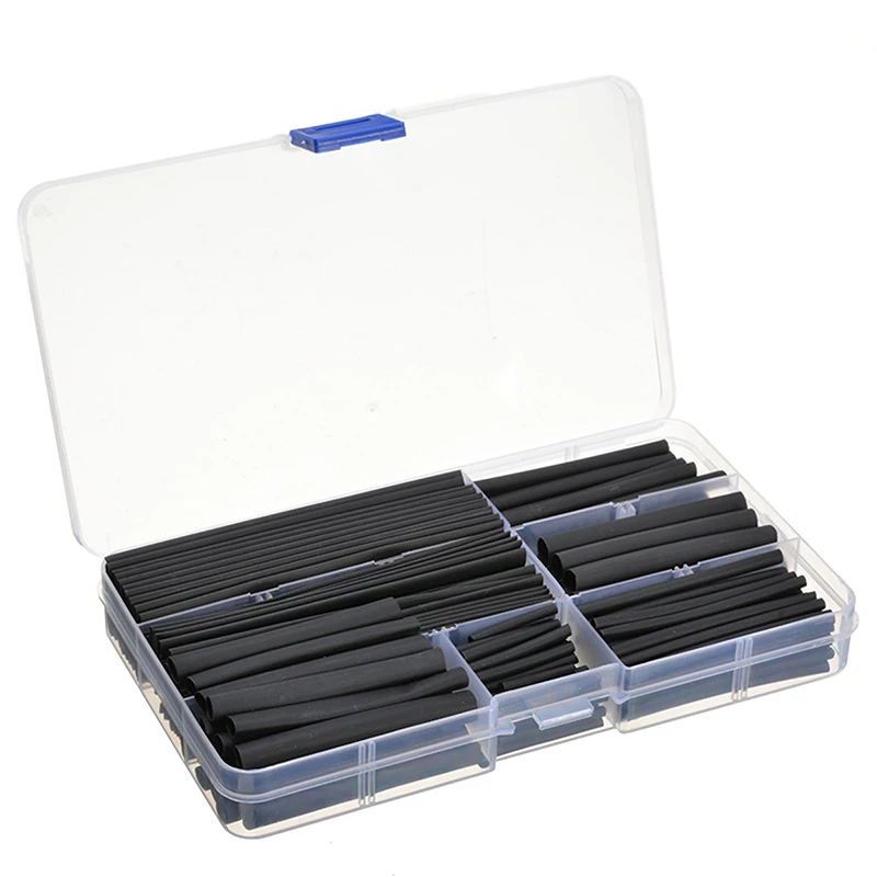 

150 Pcs Weatherproof Black Heat Shrink Sleeving Tube Kit Electrical Connection Electrical Wire Wrap Cable Home Assortment Kit