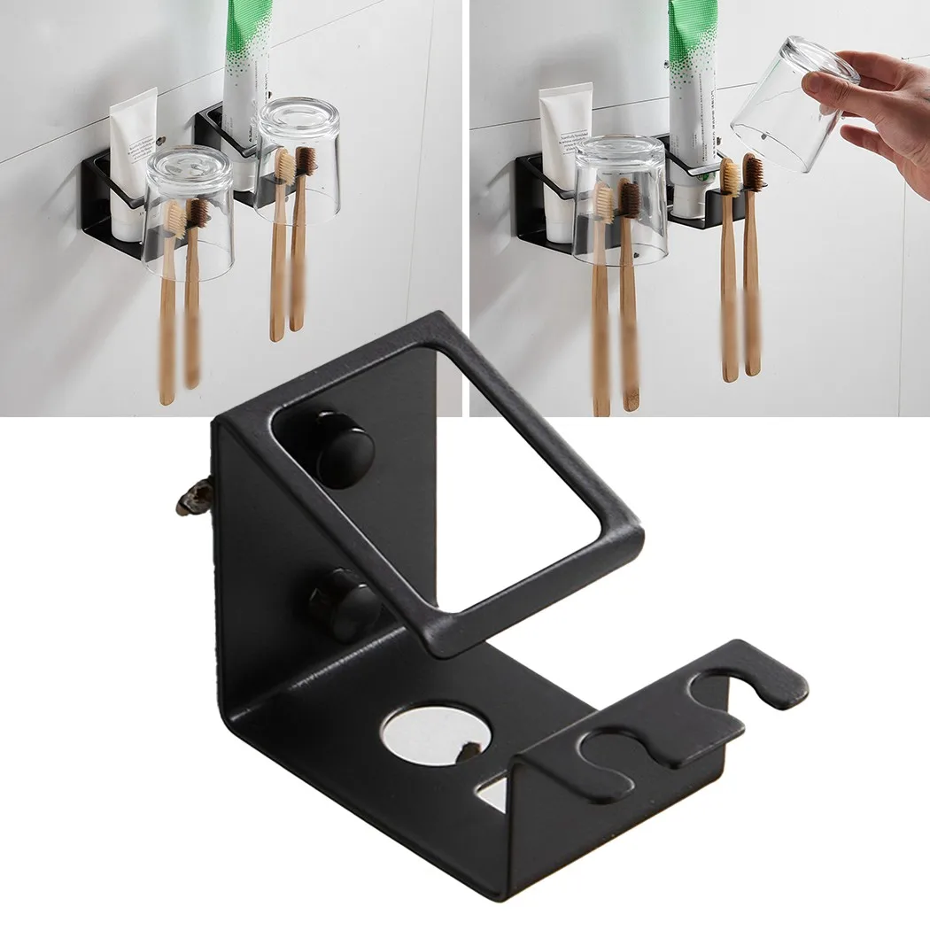 

Creative Traceless Stand Rack Organizer Electric Wall-Mounted Holder Space Saving Toothbrush Holder Bathroom Accessories