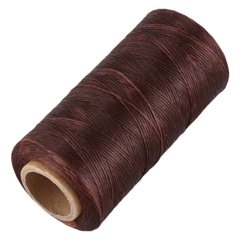 2Pcs 260M 150D 1MM Leather Sewing Waxed Wax Thread Hand Needle Cord Craft DIY New Light Brown &amp Dark |