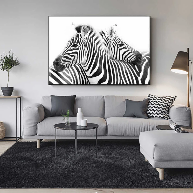 

Abstract Wall Art MURAL Animal Zebra Posters VINTAGE Home Decoration Canvas Painting For Living Room Bedroom Dining Bar Decor