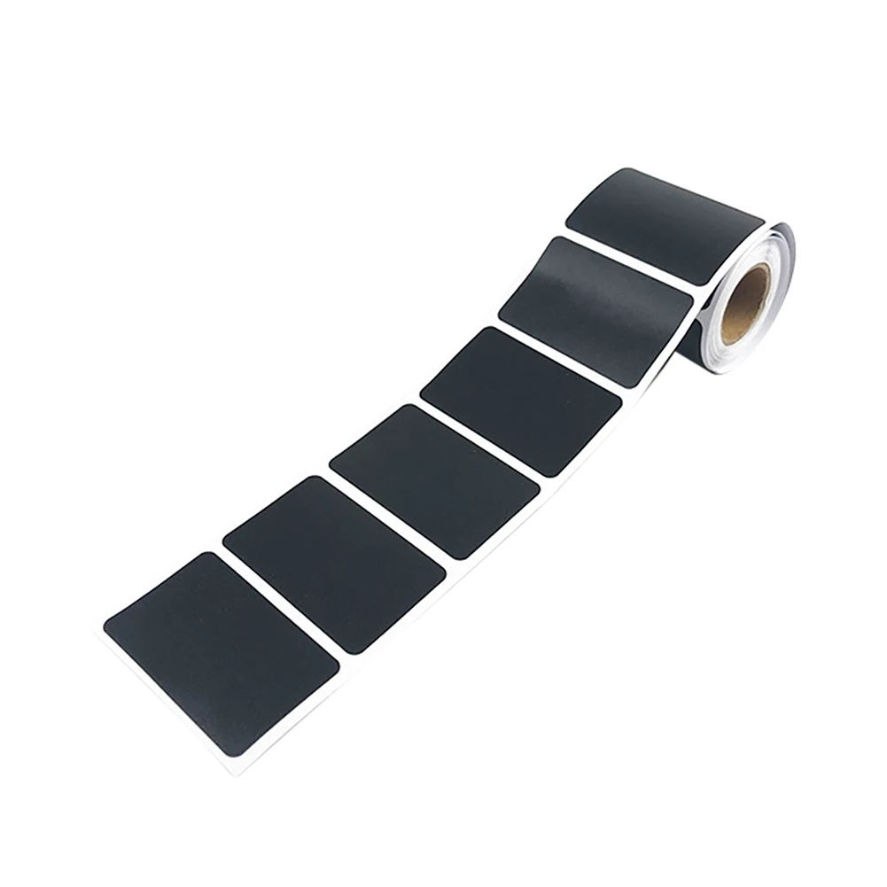 150 шт./рулон высококачественные кухонные этикетки черного цвета. Пустые липкие в