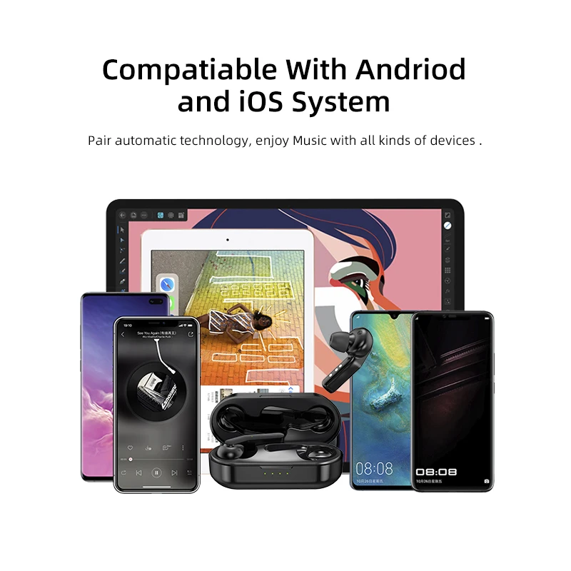 AWEI TWS Bluetooth V5.0 настоящие беспроводные наушники для зарядки с двойным микрофоном шумоподавление HiFi 6D бас игровая гарнитура сенсорное управление Качественные Наушники с микрофоном звук чистый и басс