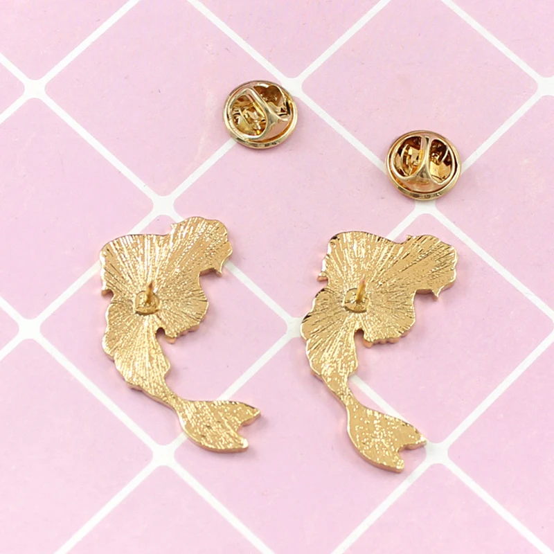 Женская поделка милая Золотая рыбка треска черная и белая хорошие подарки броши