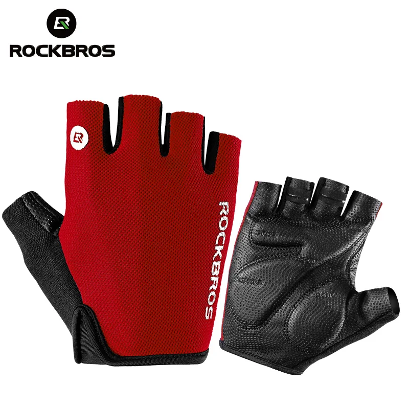 ROCKBROS велосипедные перчатки спортивные летние дышащие половины пальцев