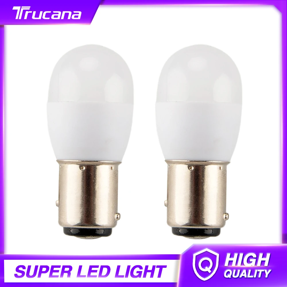 

Trucana 2PCS 1156 BA15S P21W 1157 BAY15D P21-5W Super Bright LED Car Brake Light Turn Signal Bulb Auto Backup Reverse Lamp White