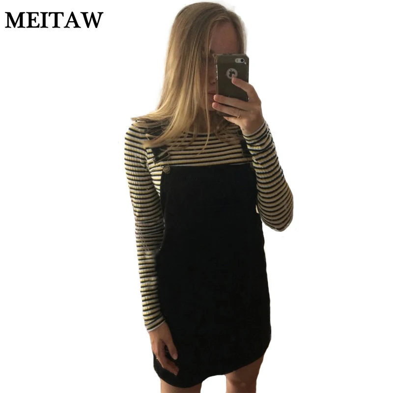 Женские винтажные вельветовые платья комбинезоны без рукавов на осень и зиму