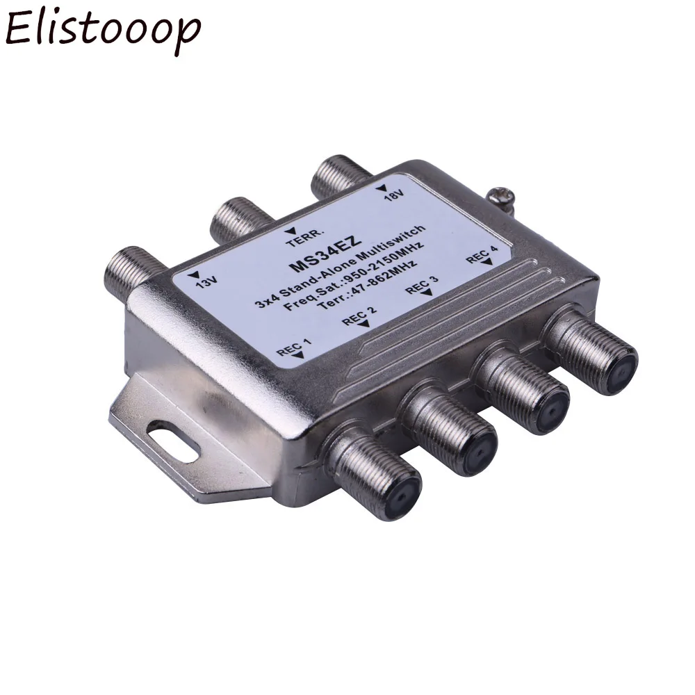 Сплиттер для спутникового телевидения с 3 входами и 4 выходами FTA TV LNB