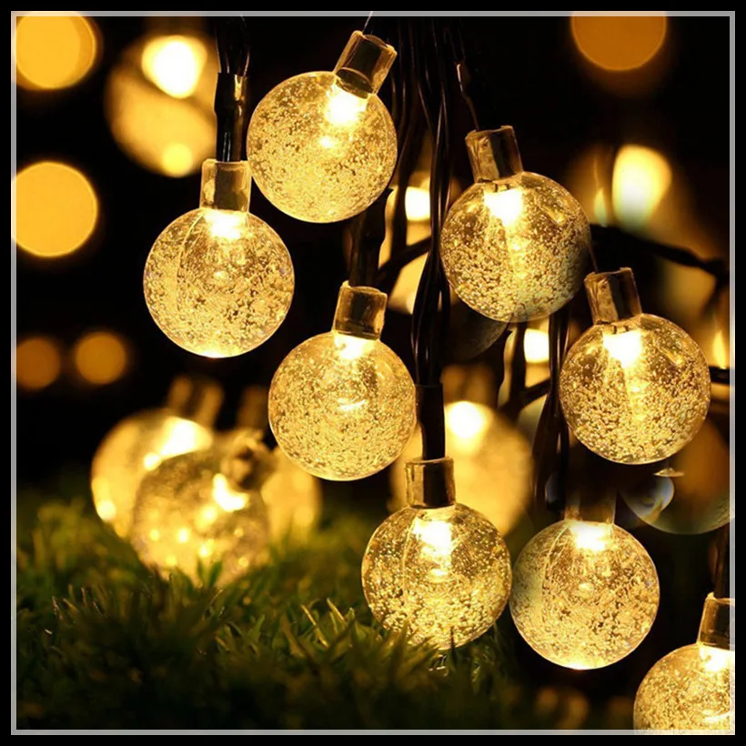 

Solar bubble ball string lights led star lights cherry blossom outdoor garden decoration christmas lights solar string lights