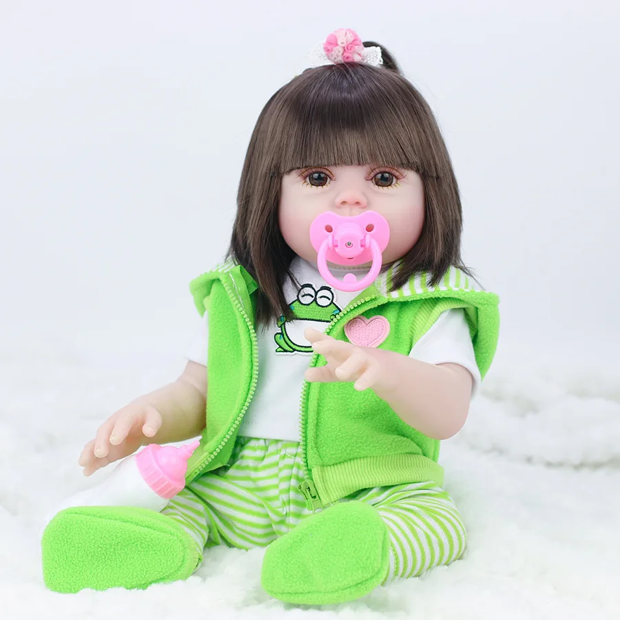 

NPK 53cm Full Silicone Vinyl Baby Dolls Reborn Soft Real Touch Toddler Doll Alive Baby Dolls Bath Toys Doll Can Drink Water Pee