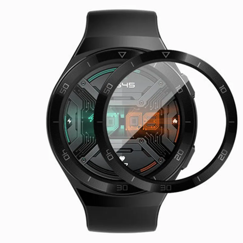 Защитная пленка из мягкого волокна и стекла с изогнутыми краями 3D для Huawei Watch GT