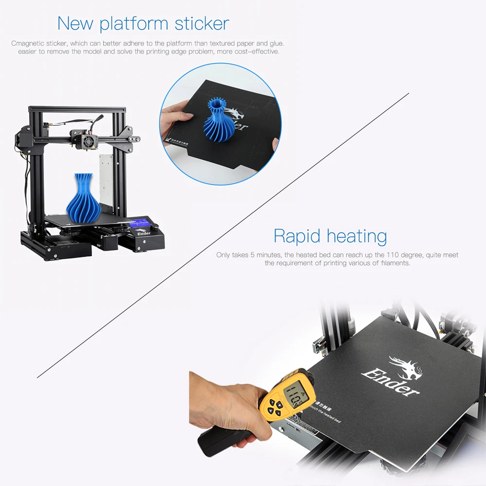 CREALITY 3D Ender 3 профессиональный принтер печати маски Магнитный алюминиевая плита