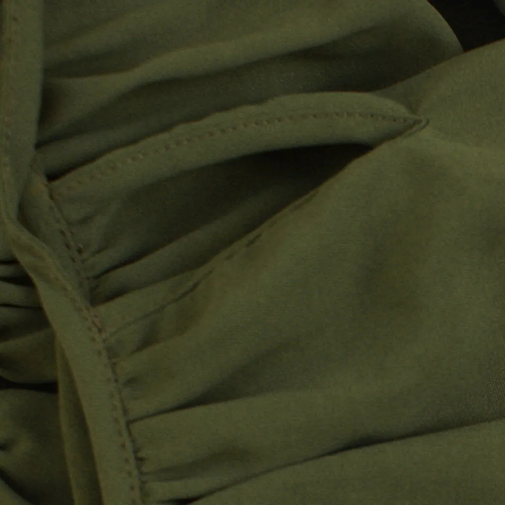 Женское платье-мини с V-образным вырезом однотонное однобортное | Женская одежда