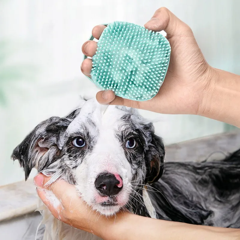 

Pet Dog Cat Bath Brush Pet Massage Soft Comb Shower Hair Grooming Cmob Dog Cleaning Brush Tool Pet Supplies