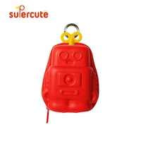 supercute fashion 3d cartoon robot shape keys holder wallet gifts for kids mini cute storage bag credit card coin purse