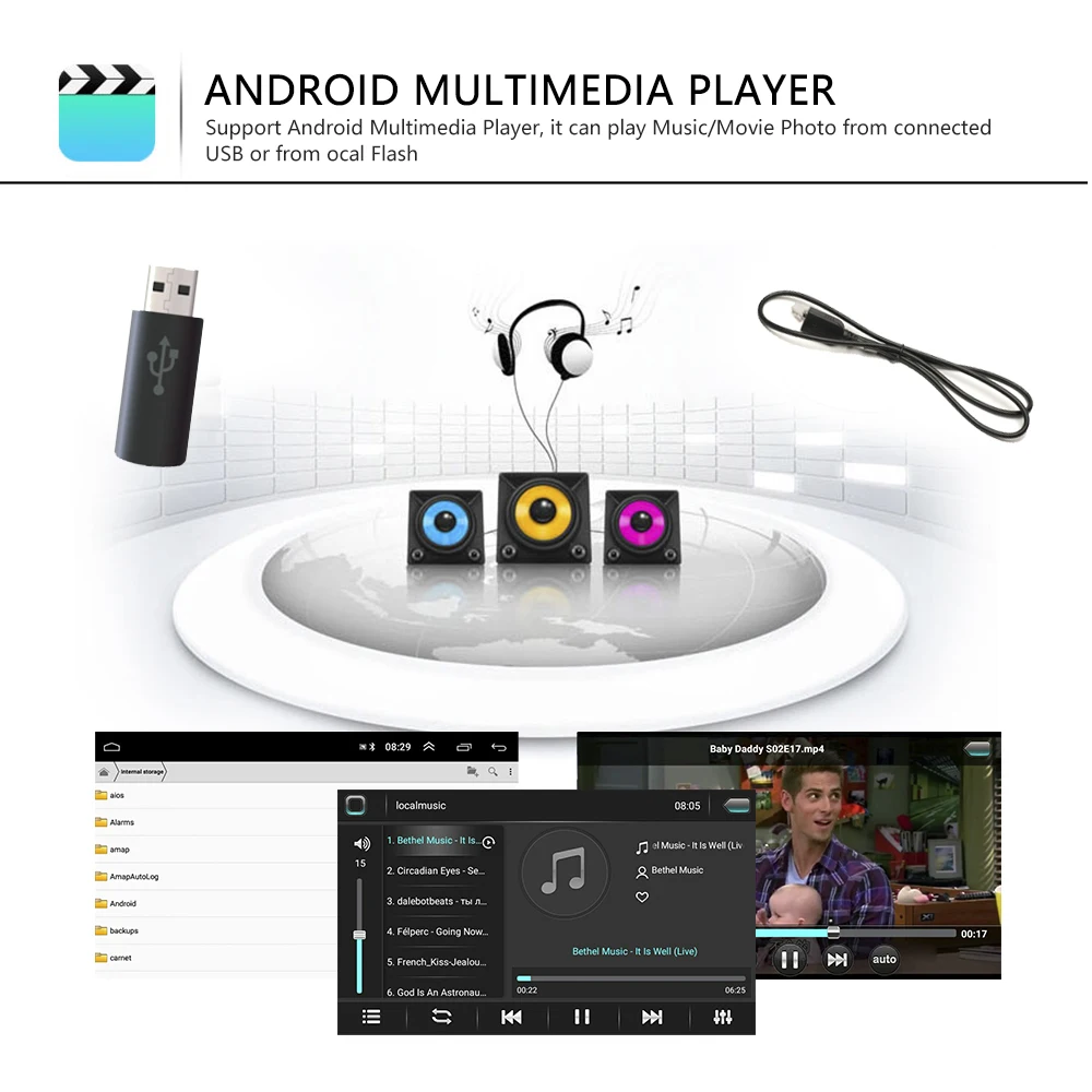 Podofo 7 &quotHD 2Din Android автомобильное радио GPS Wifi Bluetooth мультимедийный плеер Аудио