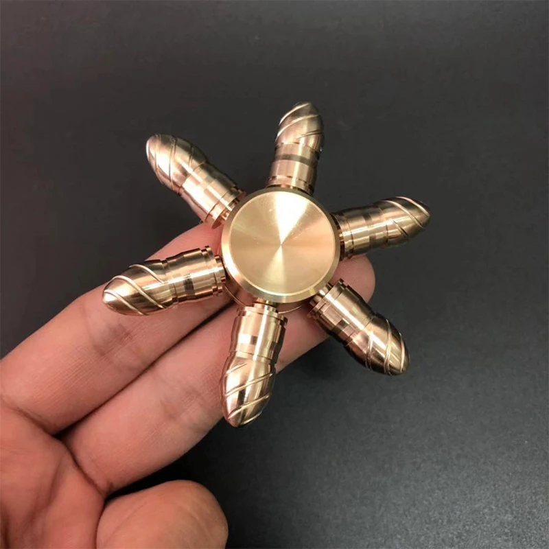

New Antistress Fidget Spinner Copper Core Bullet Shape Hand Spinner Metal Bearing Stress Resistant Toys For Adults And Children