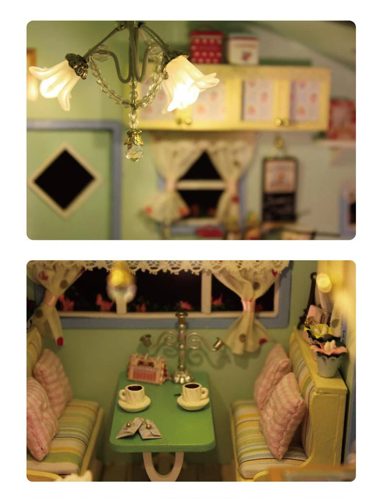 DIY Doll House Wooden Doll Houses Miniature dollhouse Furniture Kit Toys for Children Gift Time travel Doll Houses A-016
