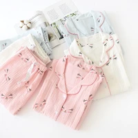 new cotton thin confinement clothing double layer washed crepe breastfeeding maternity clothing spring and autumn model