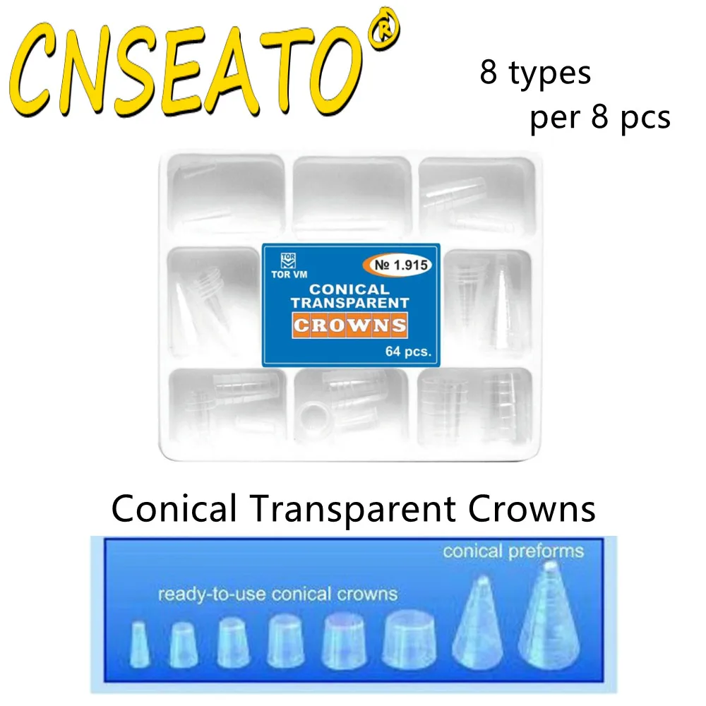 64 шт. прозрачная Стоматологическая корона для взрослых промежуточные зубы
