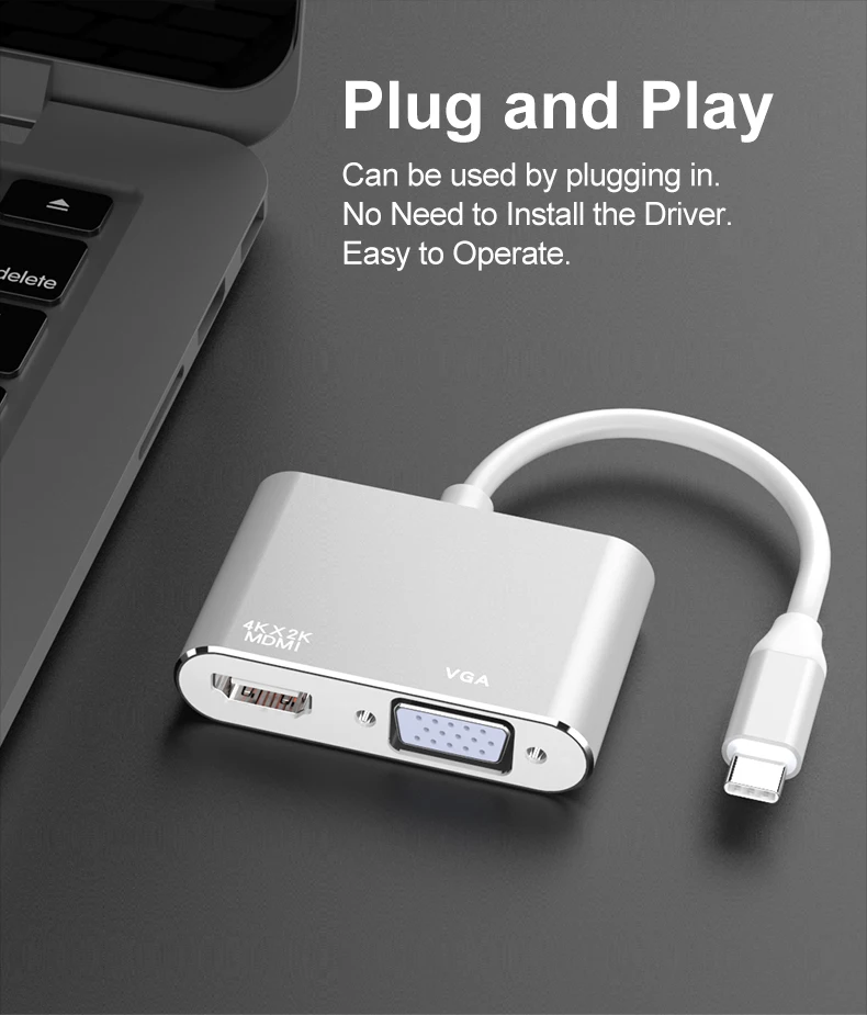 Тип C к HDMI VGA PD|Док-станции для ноутбуков| |