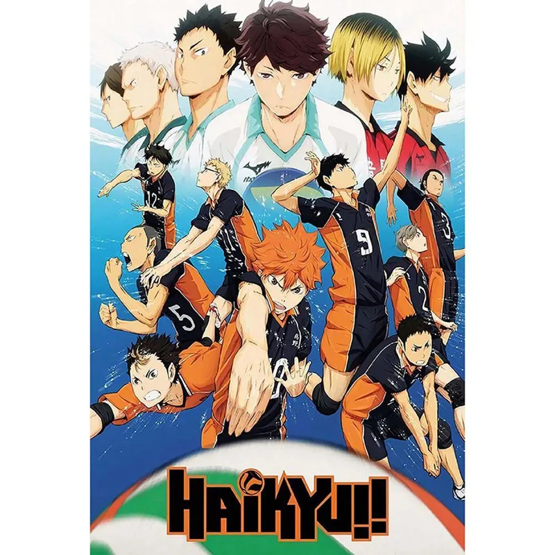Лидер продаж 2021 Японское Аниме Haikyuu! Волейбольный мальчик мультфильм Шелковый