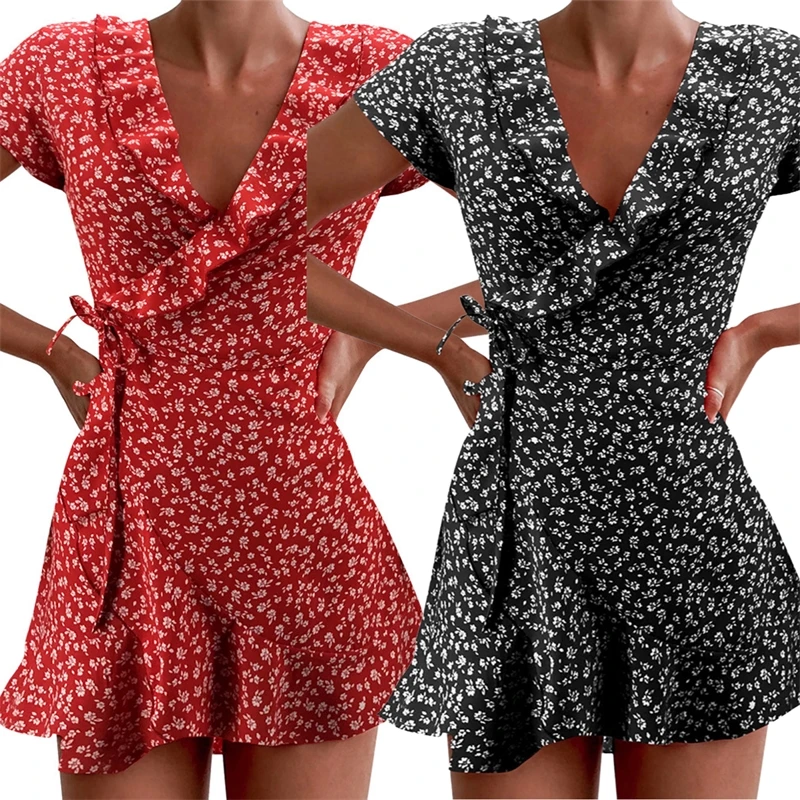 

Short sleeved women's wear, V-neck tight skirt, casual, summer 2021