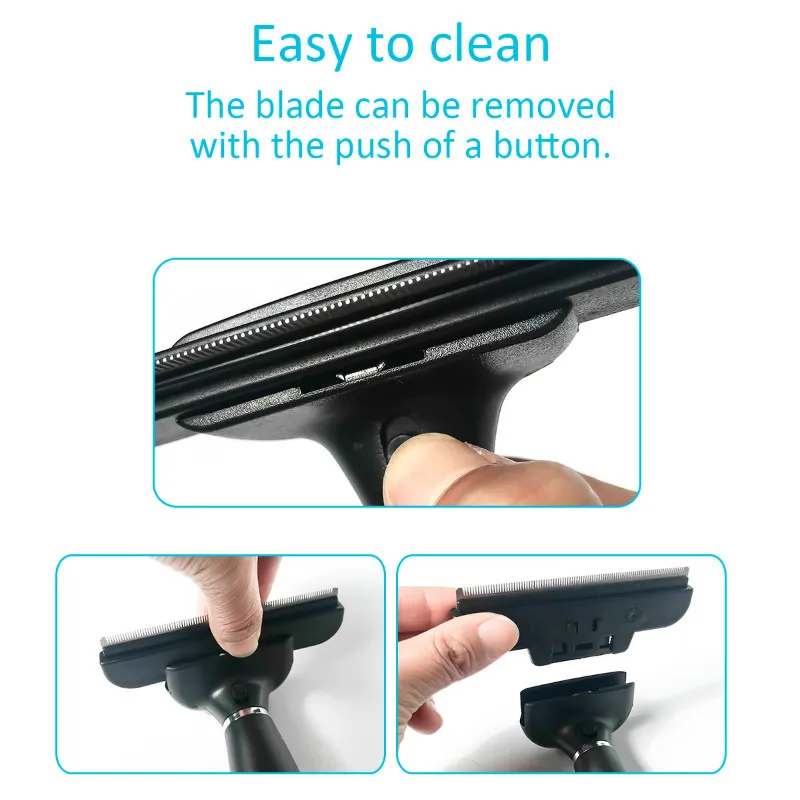 Щетка для вычесывания домашних животных с защитным лезвием из нержавеющей стали