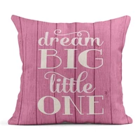 linen throw pillow cover case dream big girl childrens art decorative pillow cases covers home decor square 20x20 inches pillow