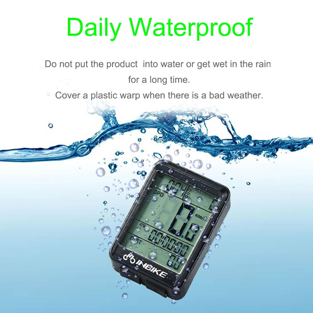 Водонепроницаемый велосипедный компьютер беспроводной/проводной одометр