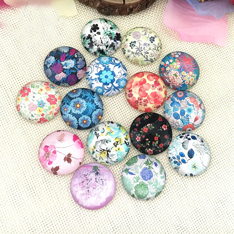 QiYue Flowers Pattern Magnetic Crystal Round Glass Refrigerator Stickers Whiteboard Note Home Decoration Accessories | Дом и сад