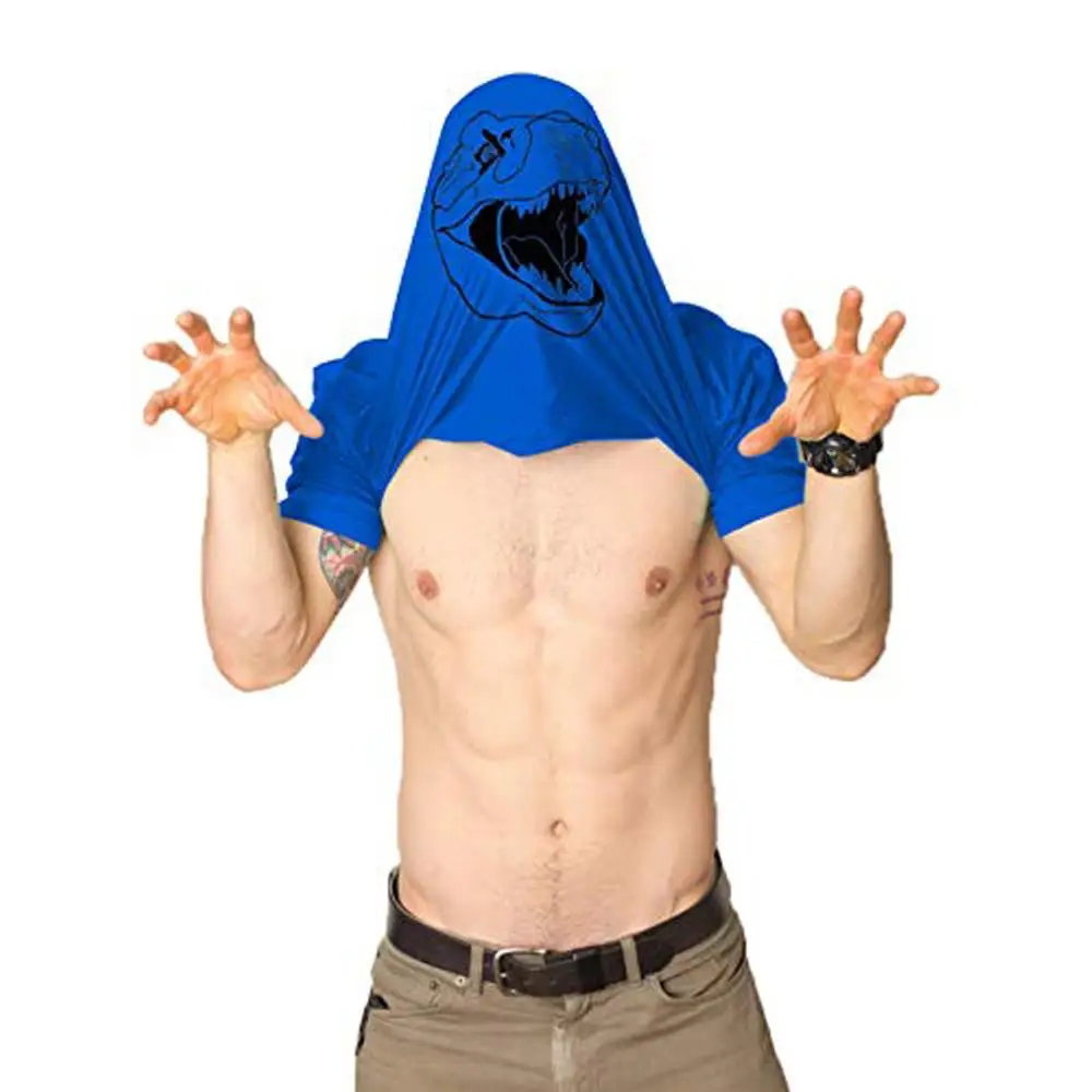 Mens Ask Me About My Trex Cotton T-Shirt Funny Cool Dinosaur Trex Flip Shirt Novelty Graphic Tees Tops Hipster image 4