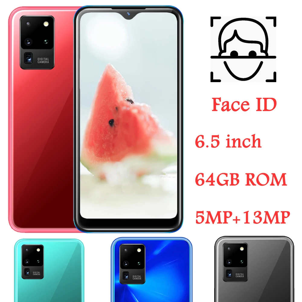 Разблокированные телефоны на базе Android экран 6 5 дюйма Мп + 13 МП 4G LTE Face Id 4 Гб ОЗУ 64