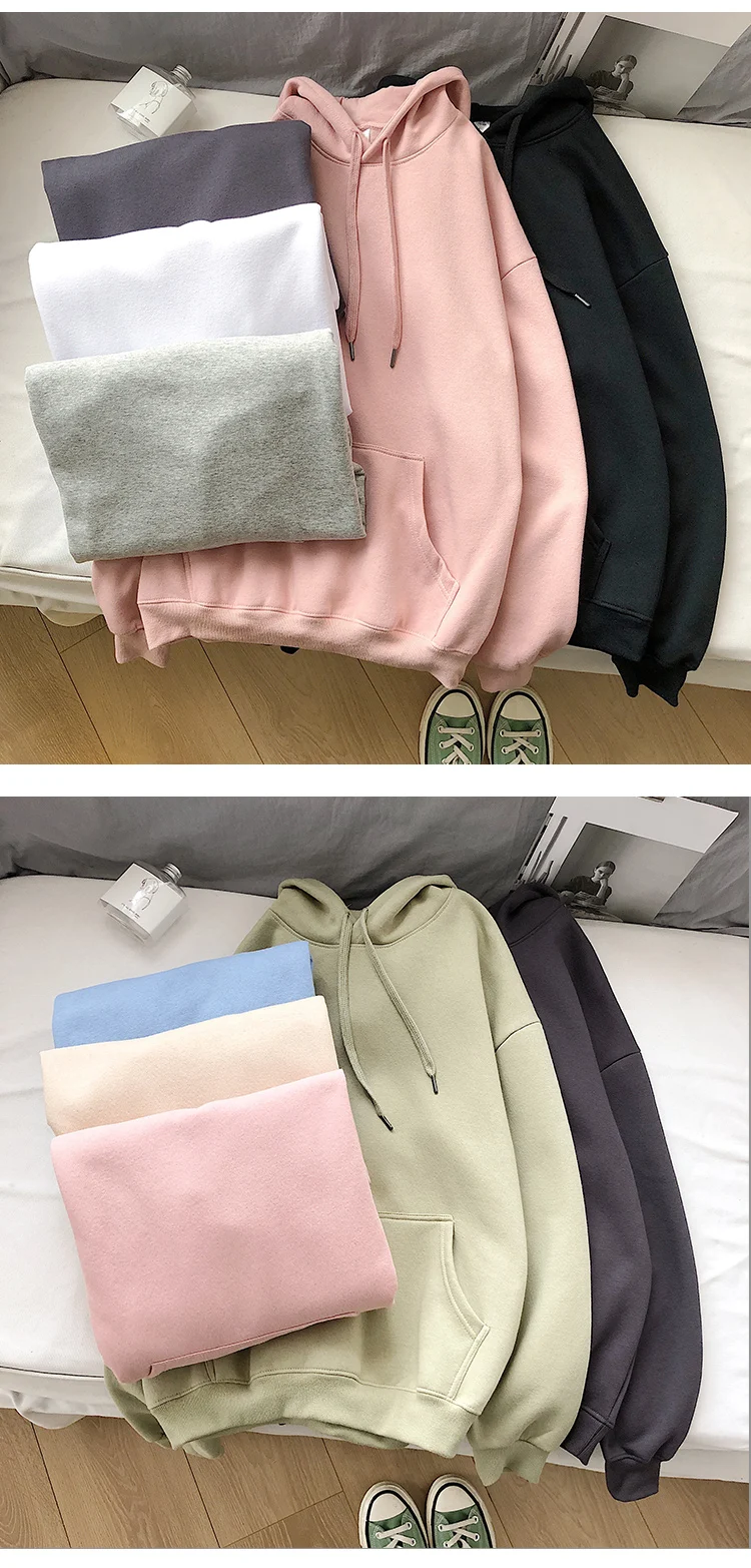 Liketkit мужские осенние зимние толстовки с капюшоном для мужчин и женщин, однотонный простой теплый пуловер с капюшоном, свободная уличная одежда для пар, 13 цветов