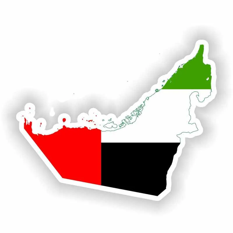 

13cm Personality United Arab Emirates Map Car PVC Sticker Motorcycle Car Window Decal