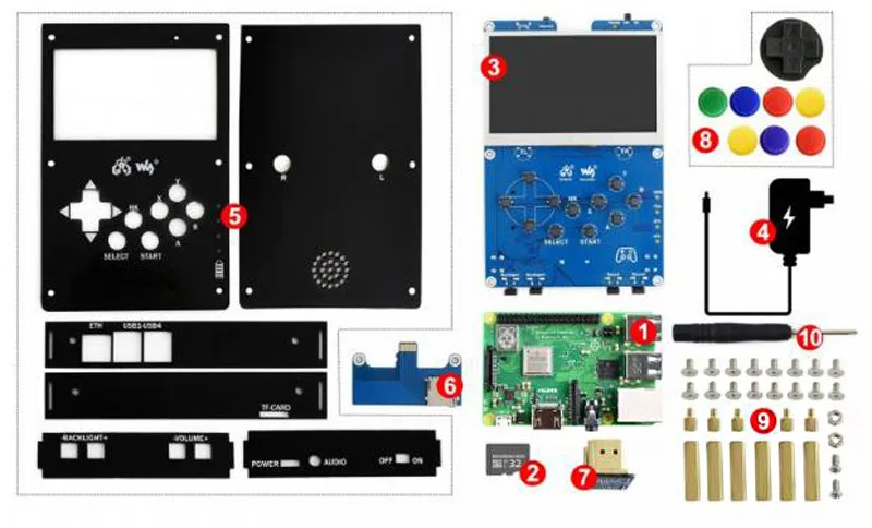 Raspberry Pi GamePi43 портативная Ретро игровая консоль на основе