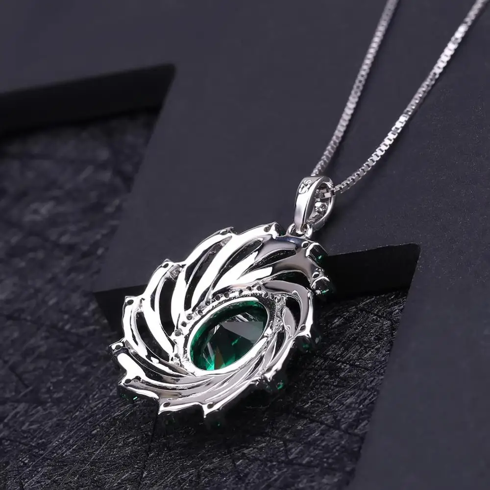 GEM'S балет, роскошный нано изумруд, винтажный комплект ювелирных изделий, 925 пробы, серебряное кольцо, серьги, кулон, наборы для женщин, хорошее ювелирное изделие