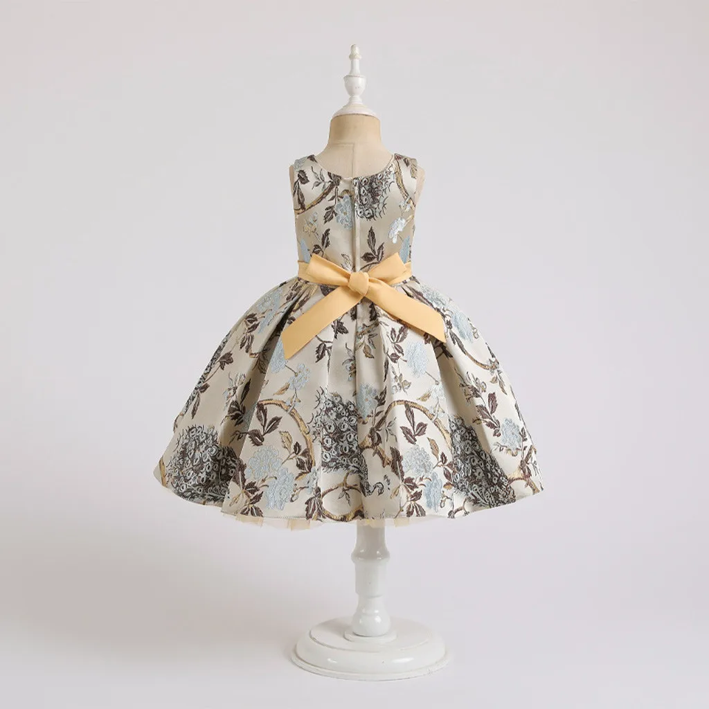 Детское платье-пачка с цветочным рисунком Платье принцессы для дня рождения