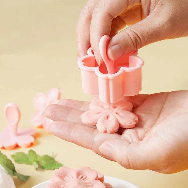 5 шт./компл. Sakura печенья пресс штамп форма для выпечки резак и розовыми вишнями