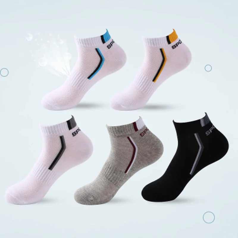 

1 Pair High Quality Cotton Sports Socks Mesh Casual Athletic Summer Men Absorb Sweat Ankle Socks Breathable Thin Cut Short Size