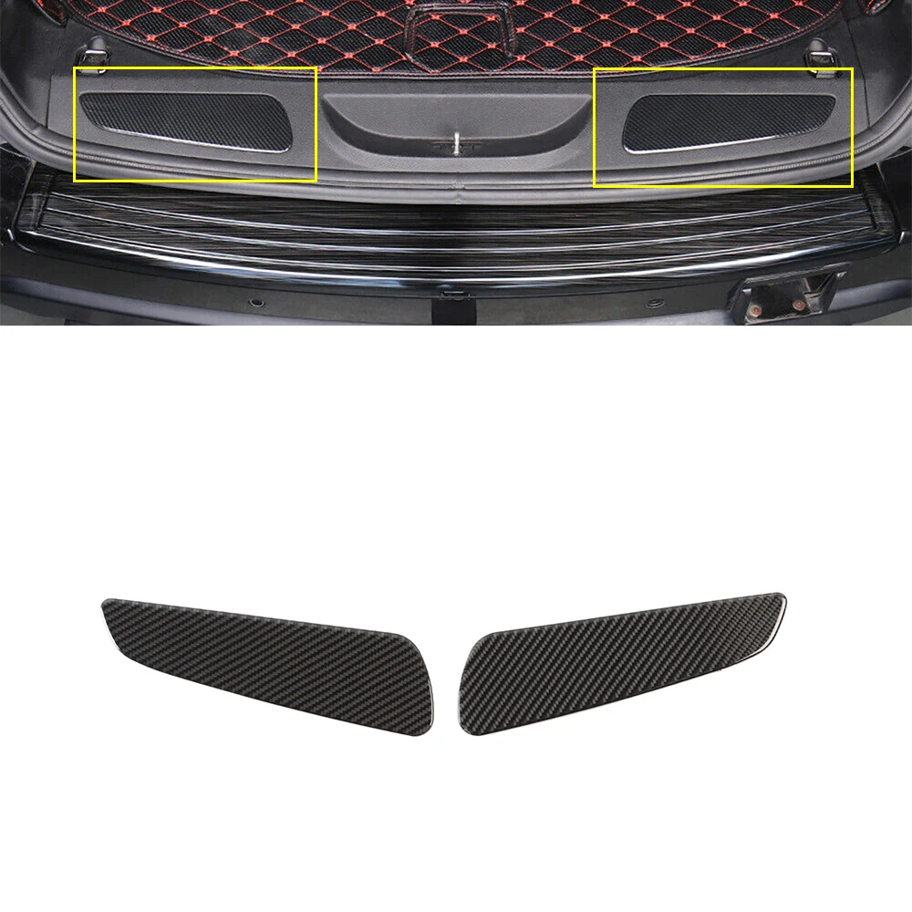 

Внутренняя защитная пластина для заднего бампера автомобиля, декоративная полоса для Jeep Grand Cherokee 2011-2020, аксессуары для салона автомобиля, черное углеродное волокно