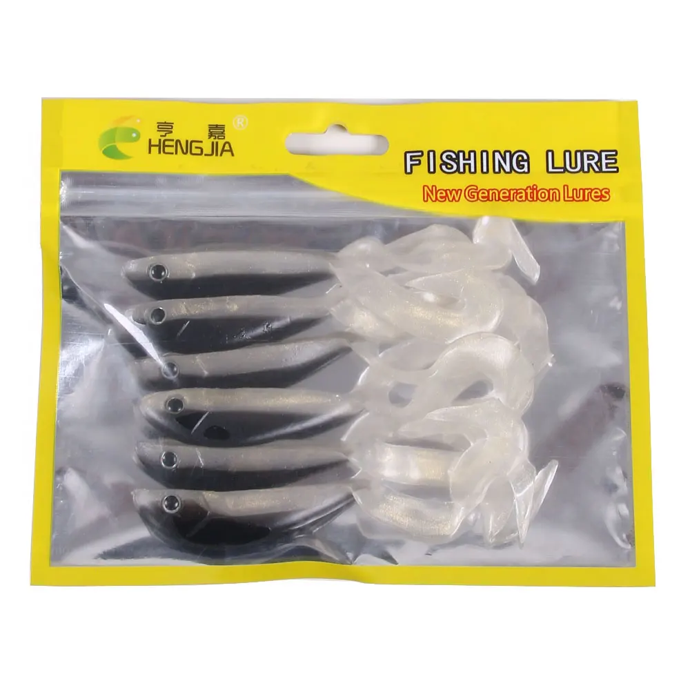Мягкая силиконовая рыболовная приманка HENGJIA 6 шт. воблеры в виде гольяна для