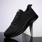 Мужские кроссовки для бега, черные дышащие кроссовки из сетчатого материала, размер 48, повседневная обувь для улицы и бега, 46, для весны и лета, 2021