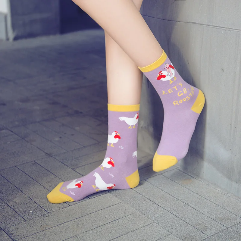 Женские носки смешная милая картина мультфильма хлопок авокадо Экспрессия
