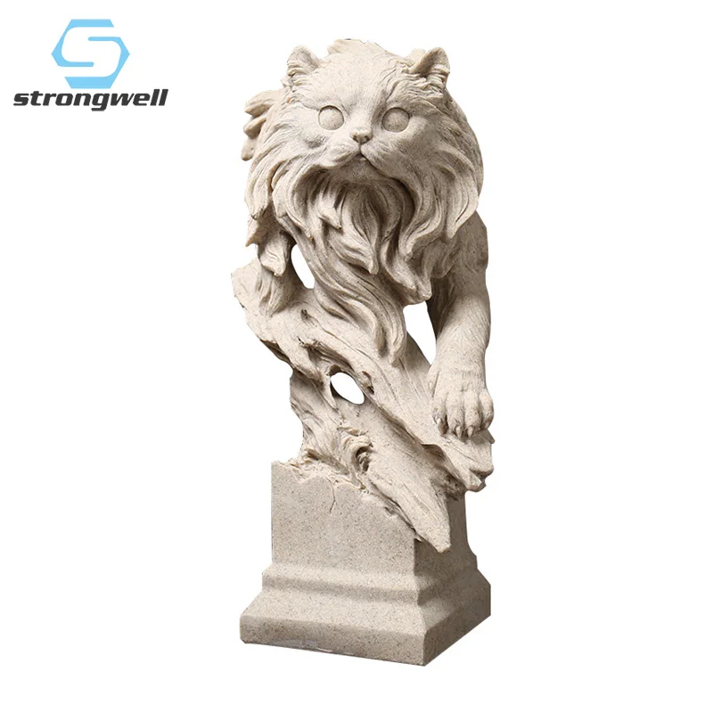 Статуэтка кошки из песчаника Strongwell статуэтка смолы скульптура украшения для