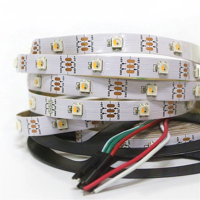 Модифицированная Пиксельная Светодиодная лента WS2812B SK6812 0 5/1/2/3/4/5 м SMD 5050