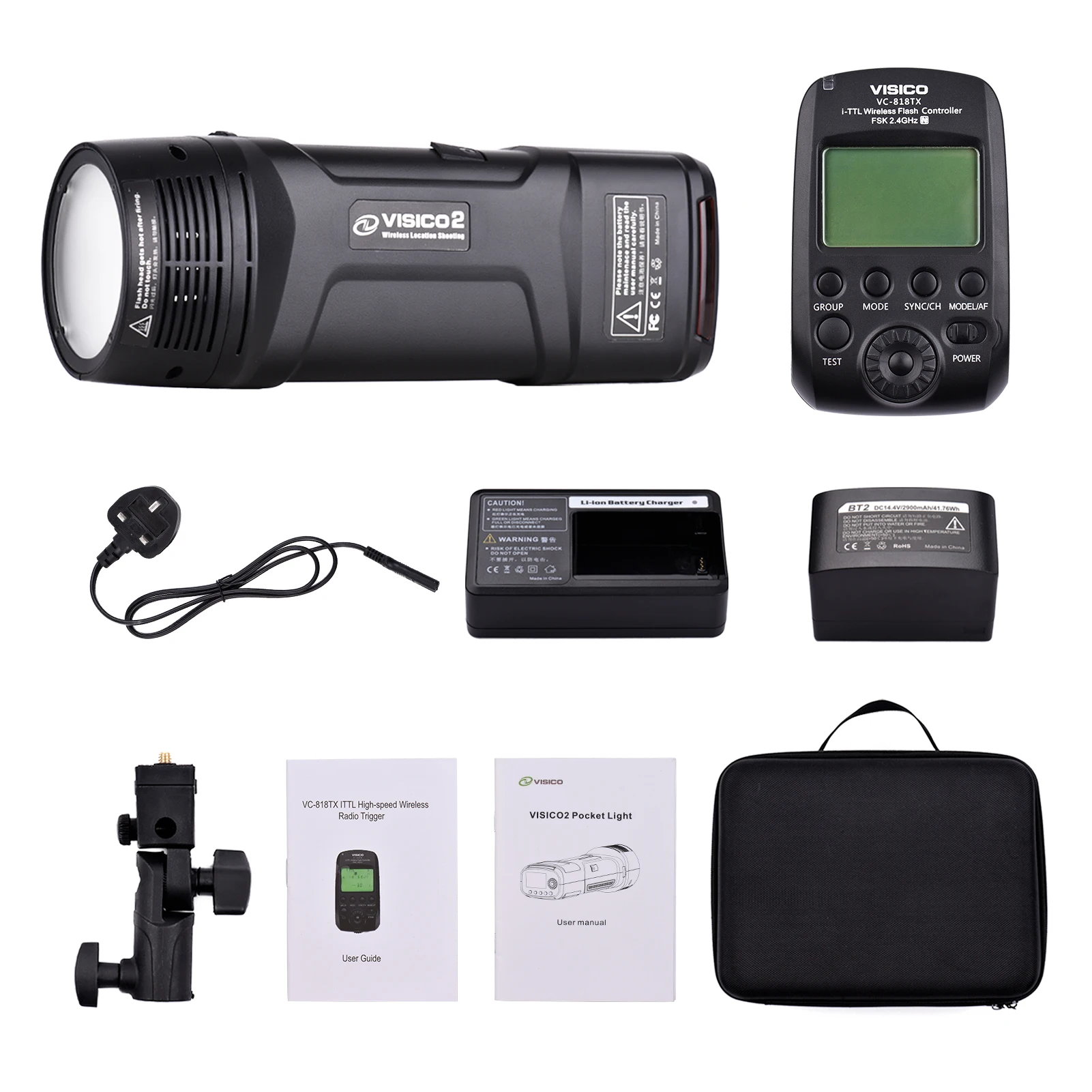 

VISICO V2 ITTL Studio Flash Light Photography Pocket Fill Lamp 5600K 1/8000s HSS 2.4G Wireless System Flash Trigger for Nikon